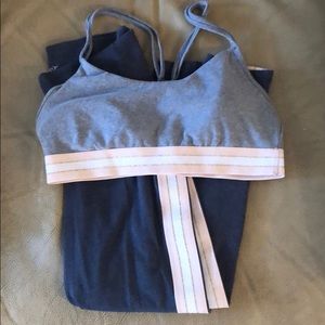 Pink and gold glitter old navy workout set